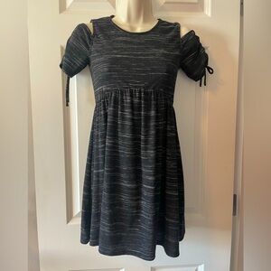 ART CLASS Girl's Dress Size 10/12 Black White Cold Shoulder